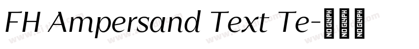 FH Ampersand Text Te字体转换